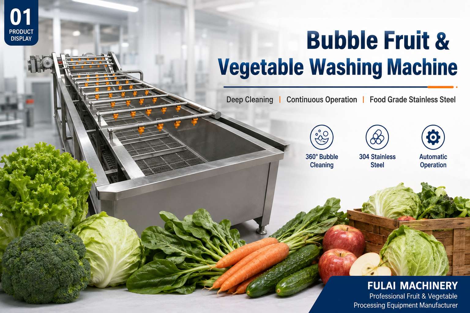 Bubble Fruit & Vegetable Washing Machine