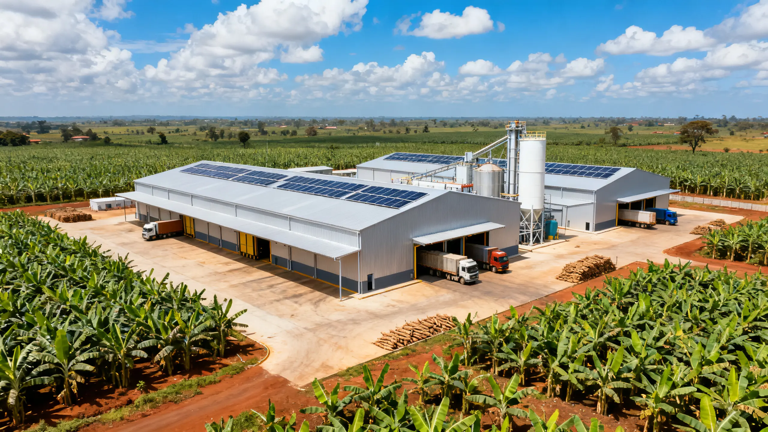 Cassava starch processing factory in Nigeria