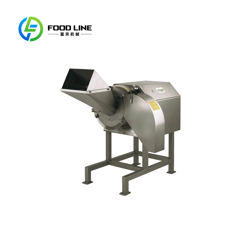 3D frozen meat dicer machine with hopper and control panel