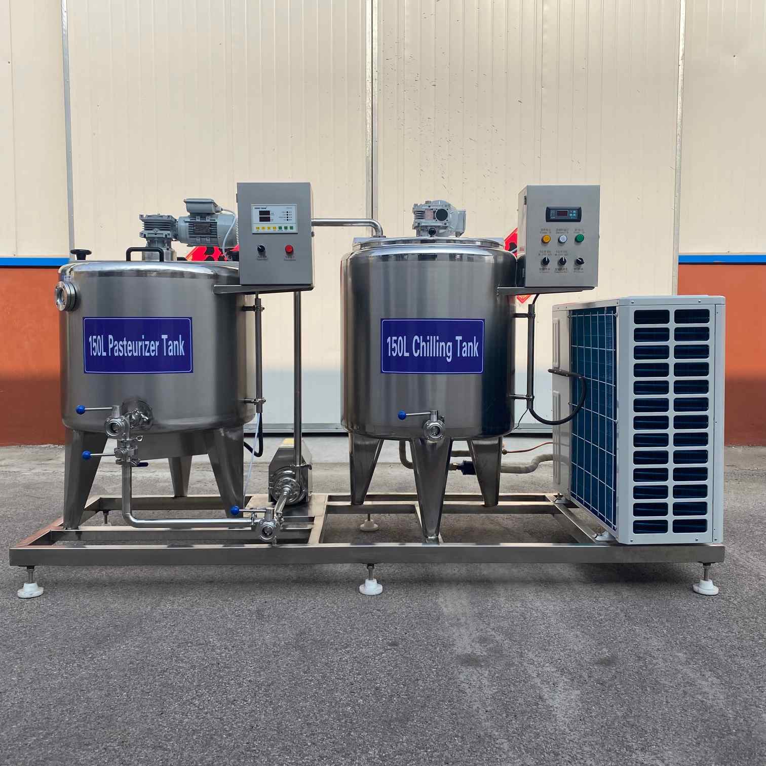150l pasteurizer tank and 150l cooling tank