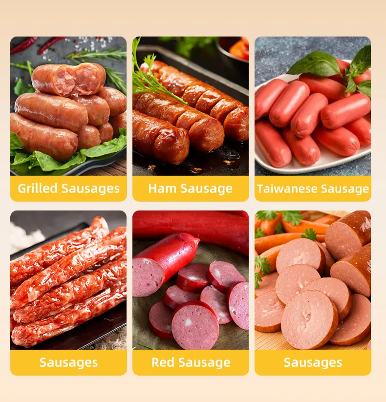 Various Sausage Products Made by Our Equipment Various Sausage Products Made by Our Equipment