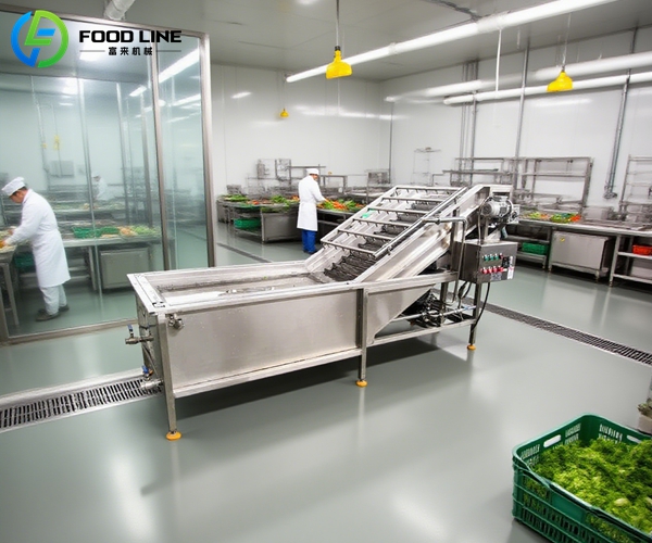 Bubble washer in clean processing room