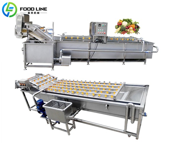Commercial bubble cleaning machine with conveyor and spray nozzles